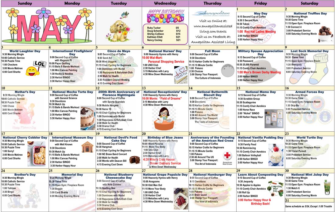May 2020 Activity Calendar final PDF Annapolitan Assisted Living